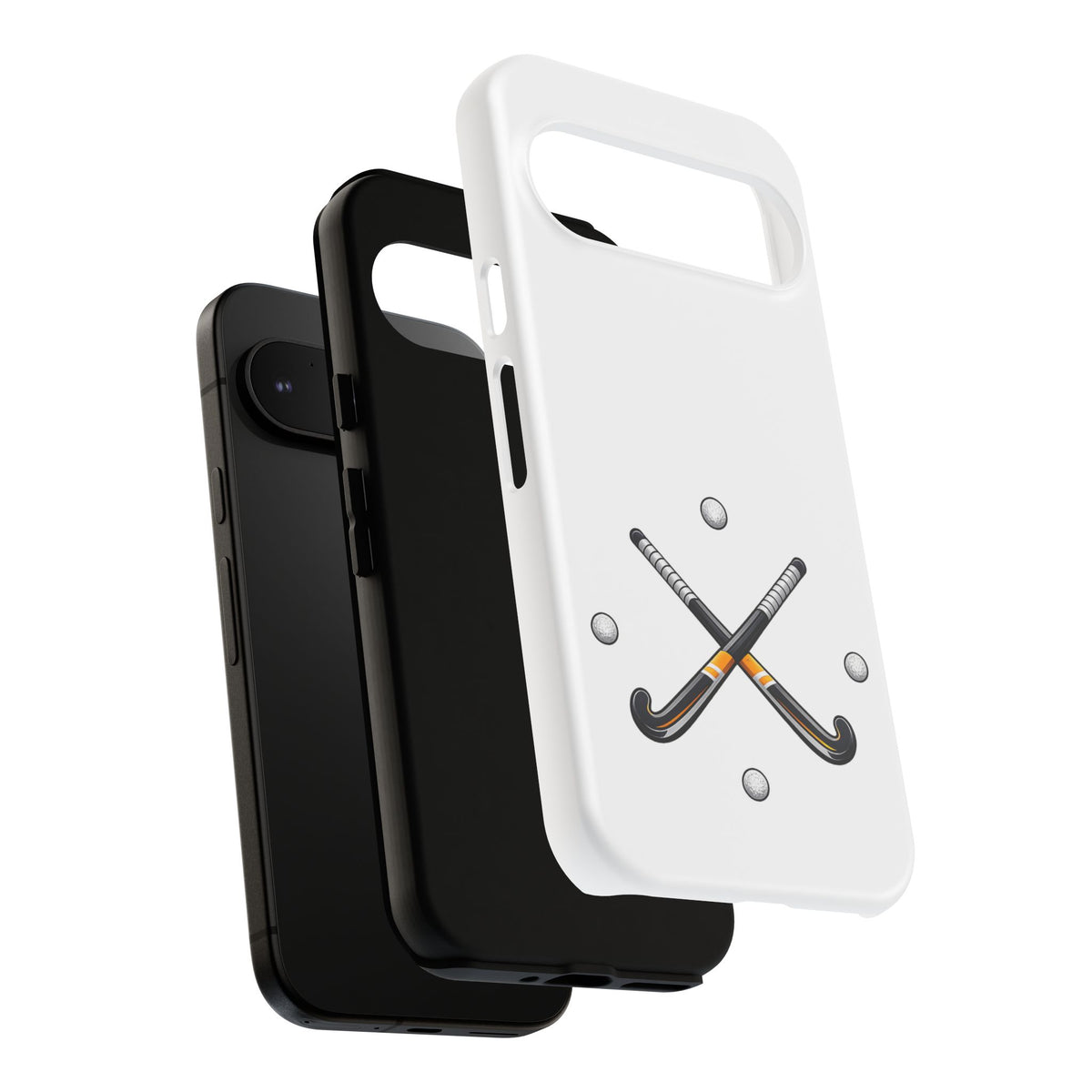 Phone Case, Hockey Crossed Sticks & Balls Design, tough Case