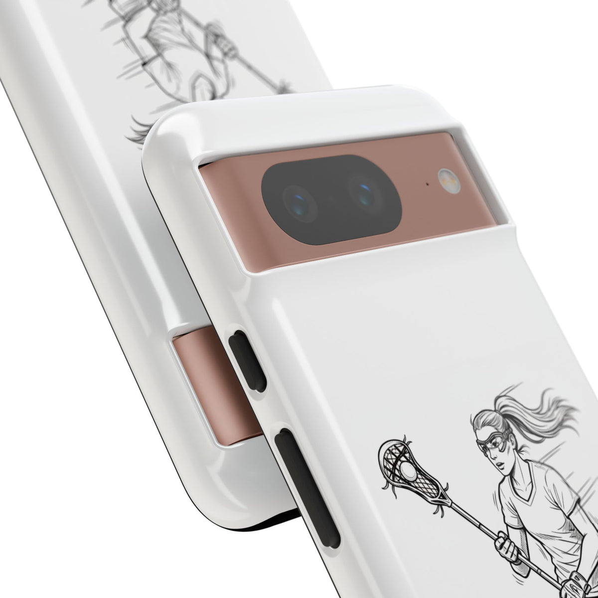 Phone Case, Lacrosse Player Sketch, Tough Case