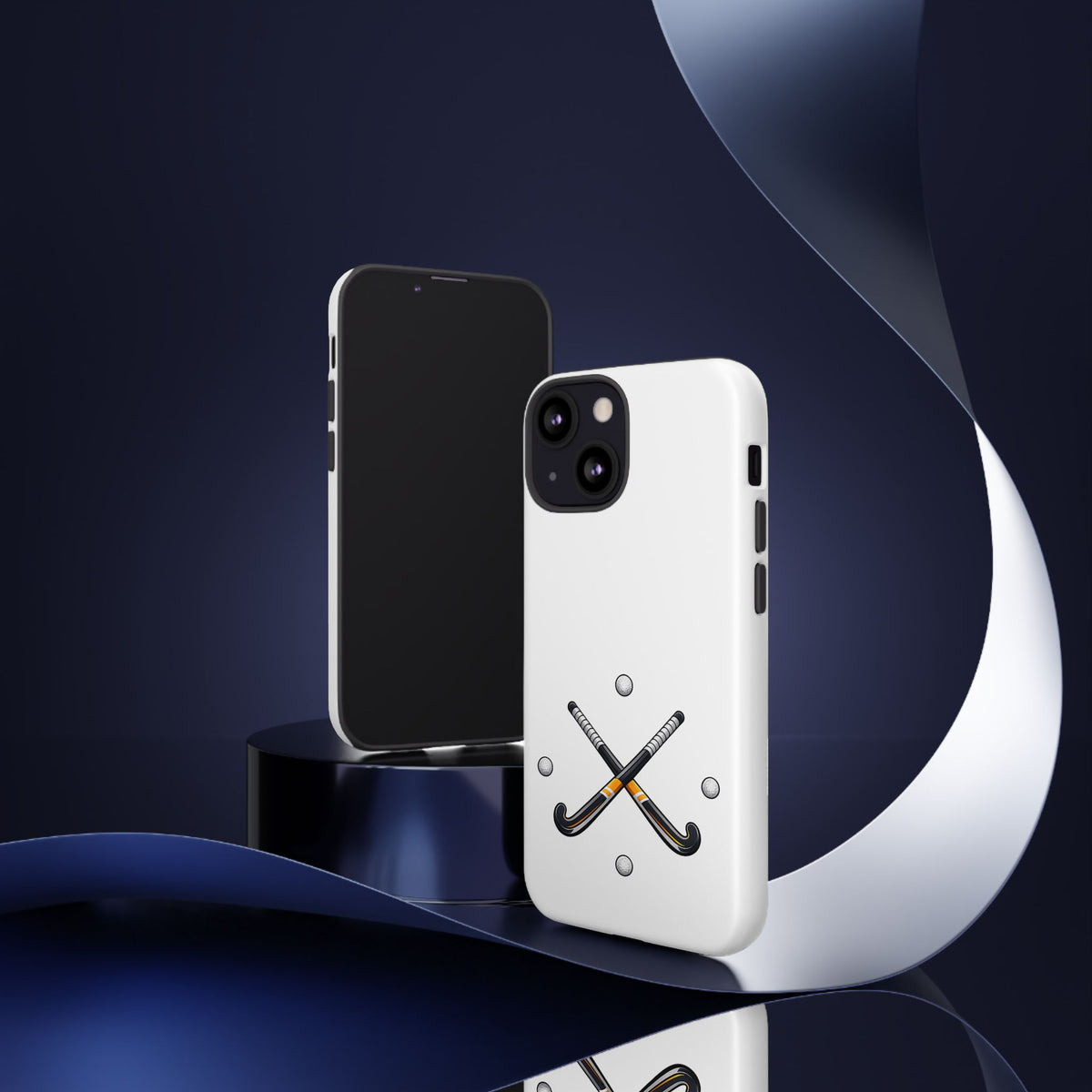 Phone Case, Hockey Crossed Sticks & Balls Design, tough Case
