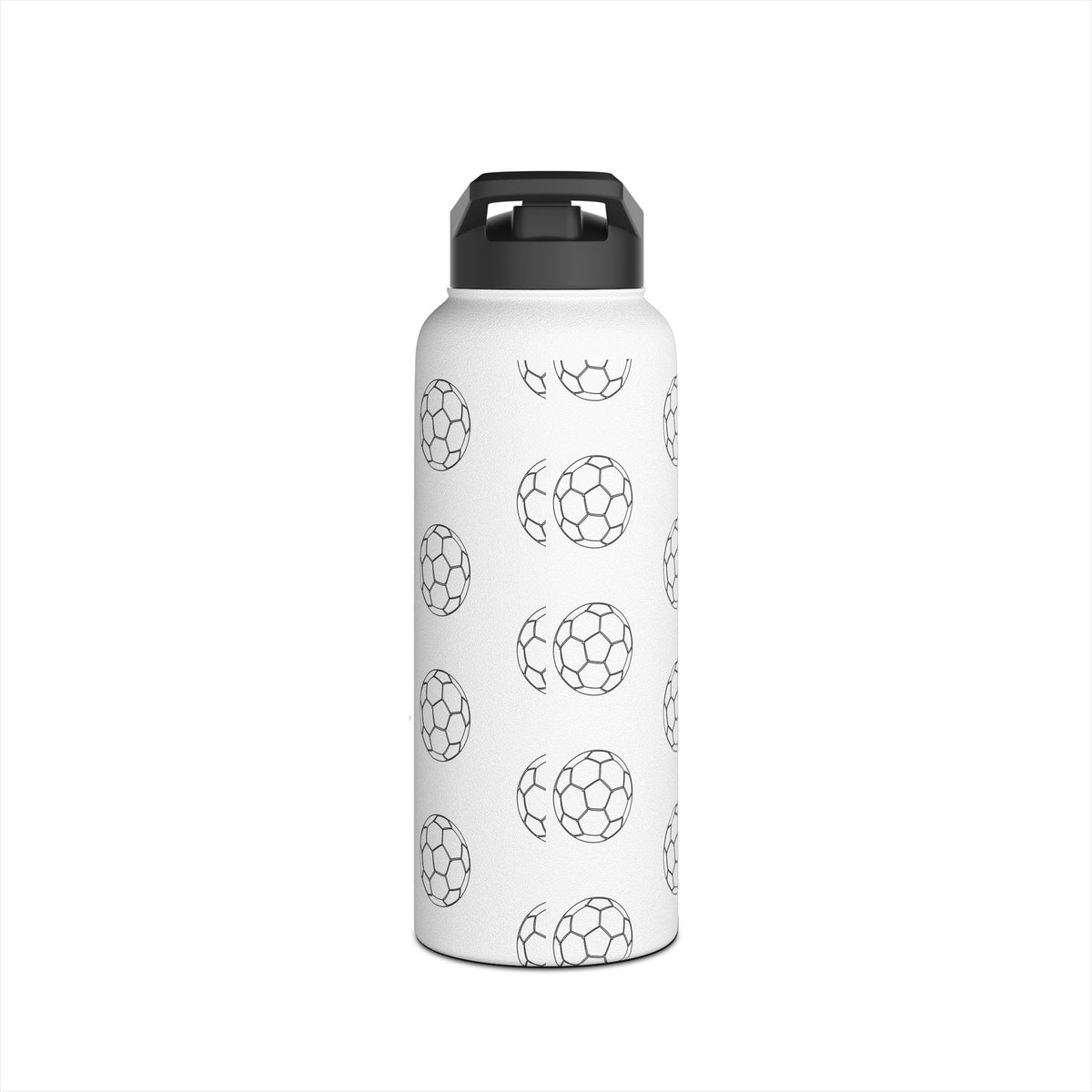 Water Bottle, Football repeat pattern design, Stainless Steel