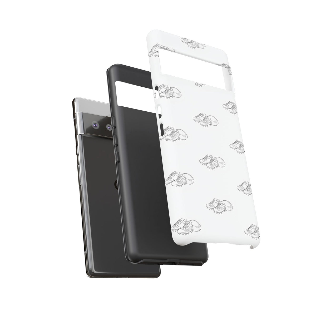Phone Case Rugby Boots & Ball Repeat Pattern Tough Cases