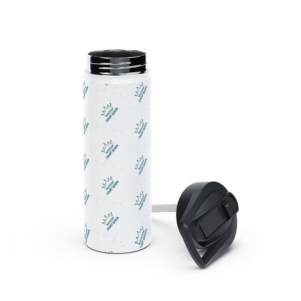 Water Bottle, Netball "Court Queen" design, Stainless Steel