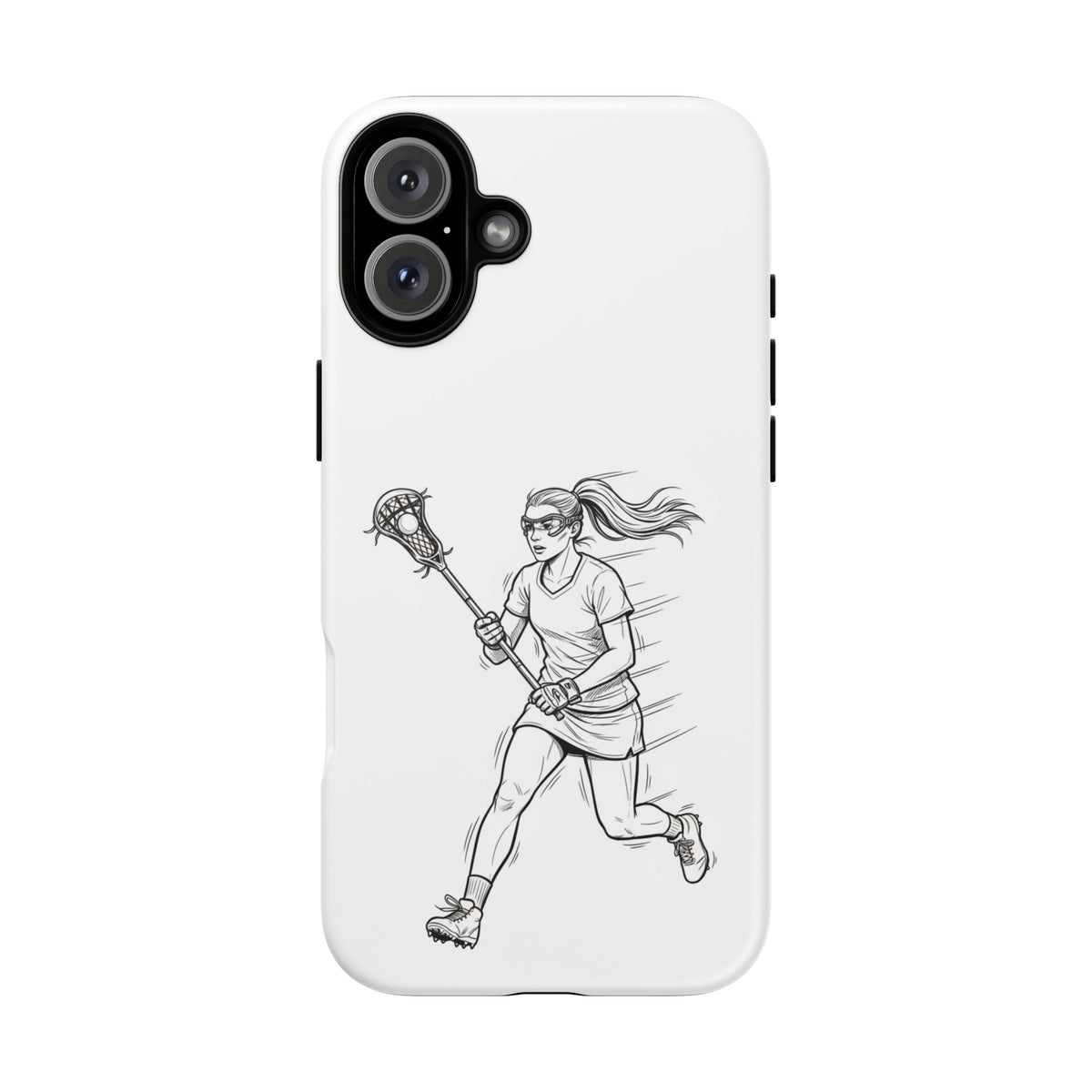 Phone Case, Lacrosse Player Sketch, Tough Case