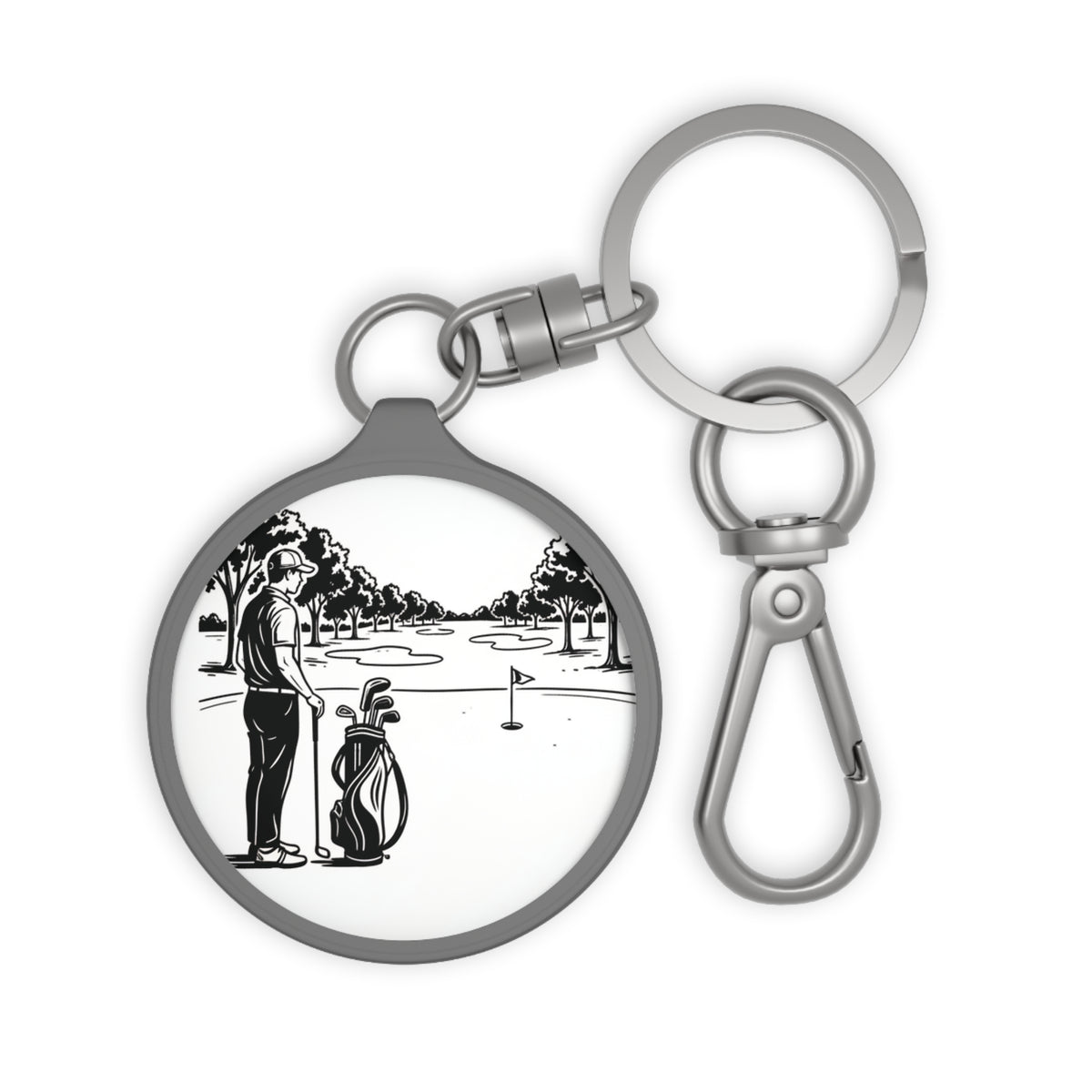 Keyring Bag Tag, Golf good landing design