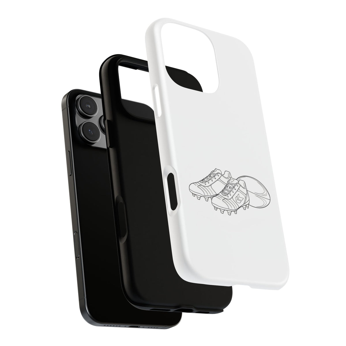 Phone Case, Rugby Ball & Boots Sketch, Tough Case