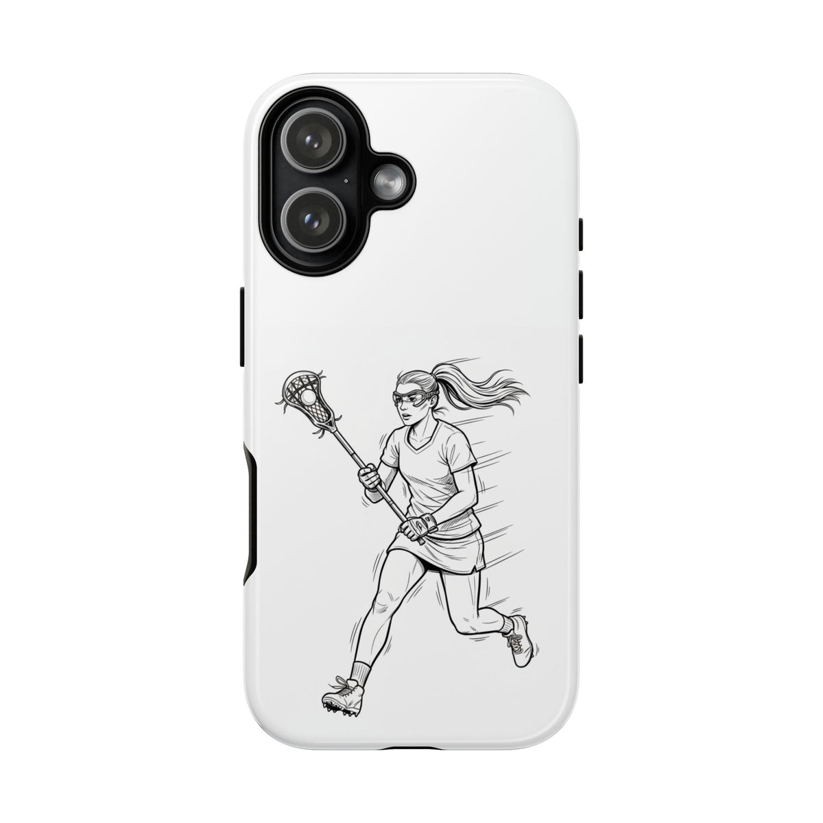 Phone Case, Lacrosse Player Sketch, Tough Case