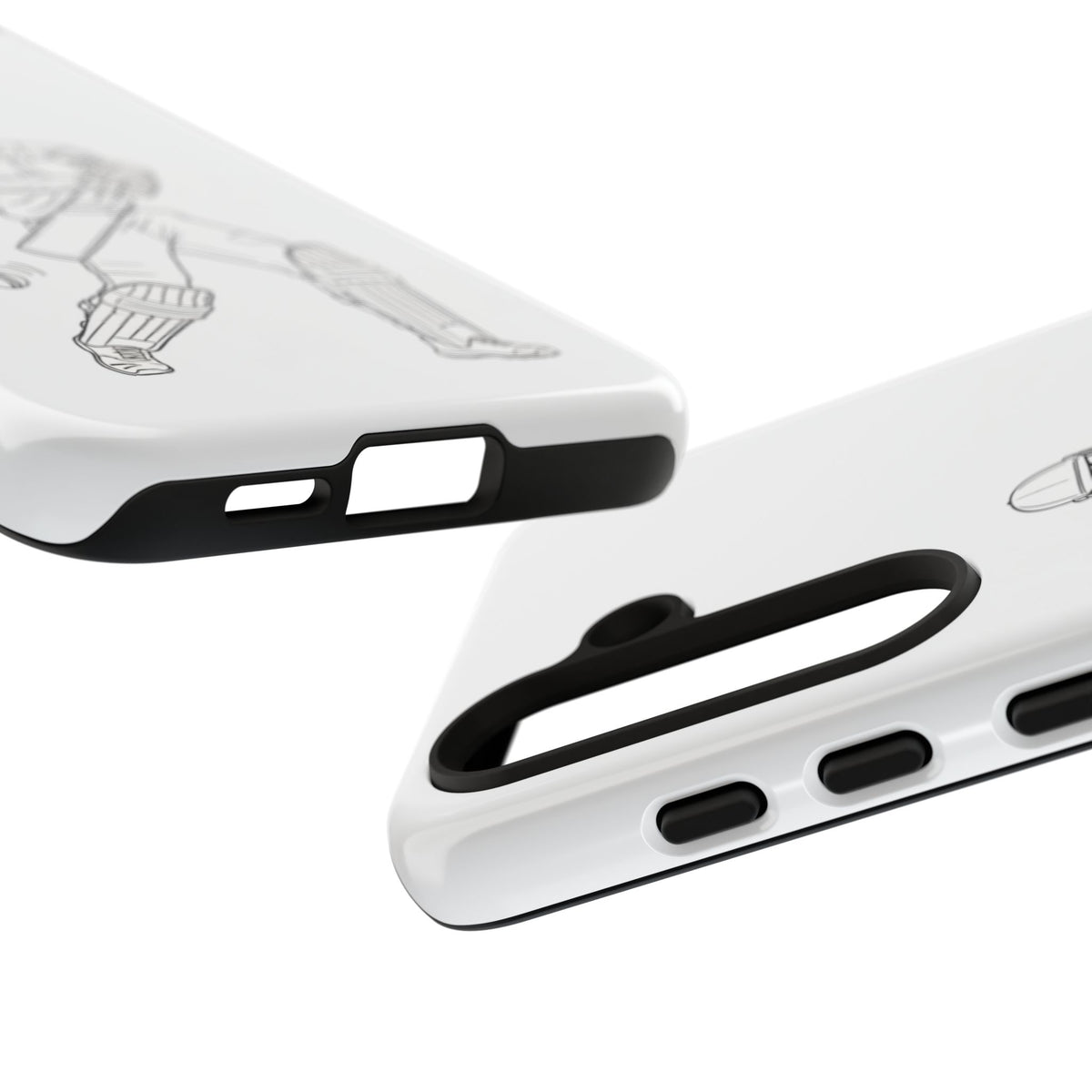 Phone Case, Cricket Batsman Sketch, Tough Case