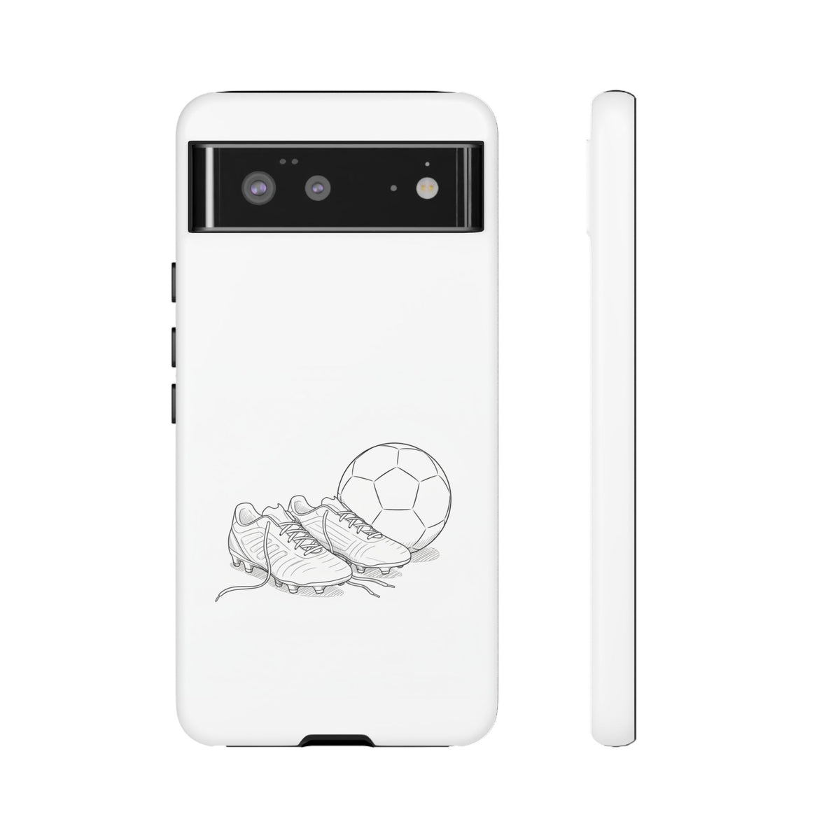 Phone Case, Football Boots & Ball Sketch , Tough Case