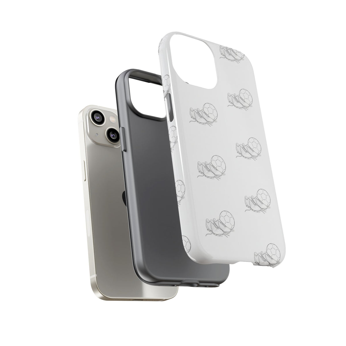 Phone Case, Football Boots & Ball Pattern, Tough Cases — Sports Phone Case