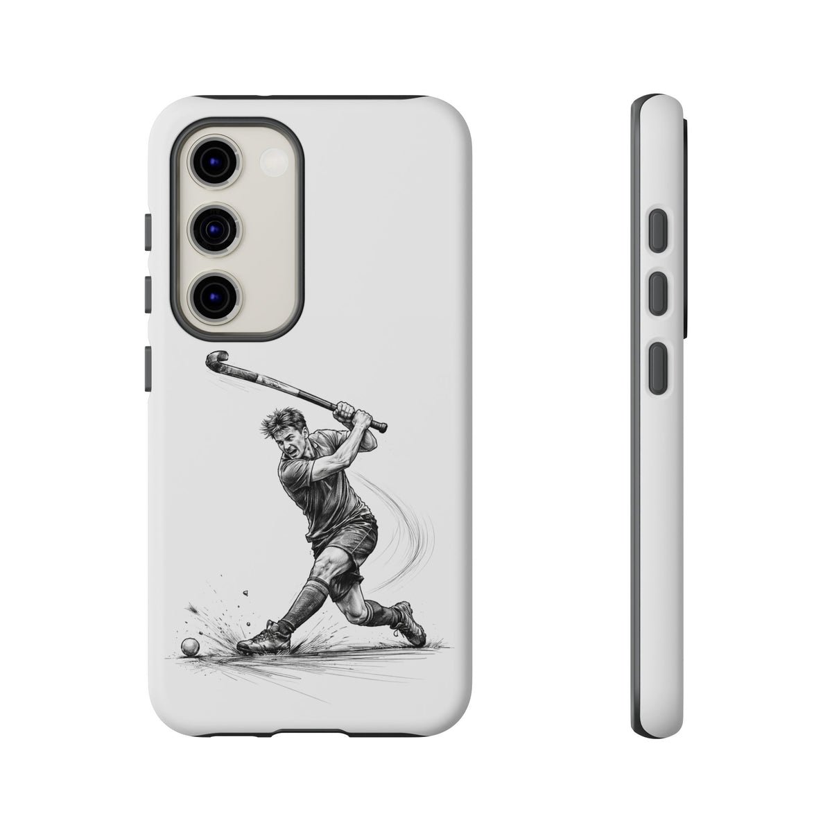 Phone case, Male Hockey Player Tomahawk Sketch,  Tough case
