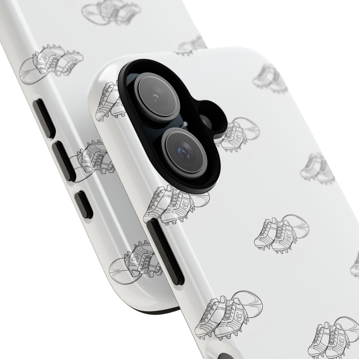 Phone Case Rugby Boots & Ball Repeat Pattern Tough Cases