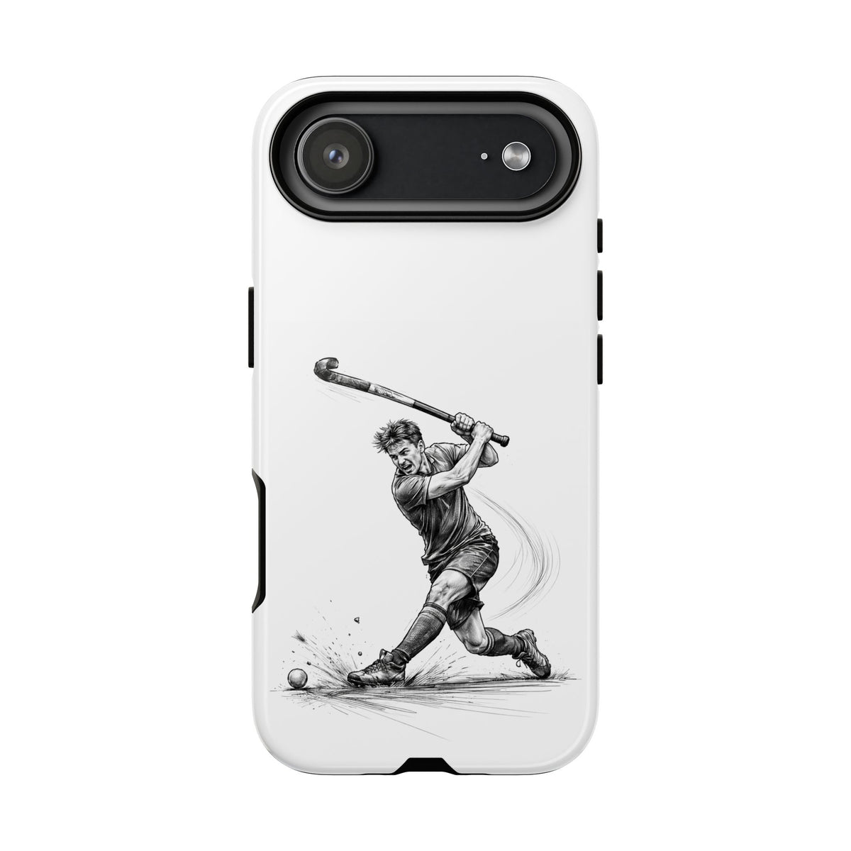 Phone case, Male Hockey Player Tomahawk Sketch,  Tough case
