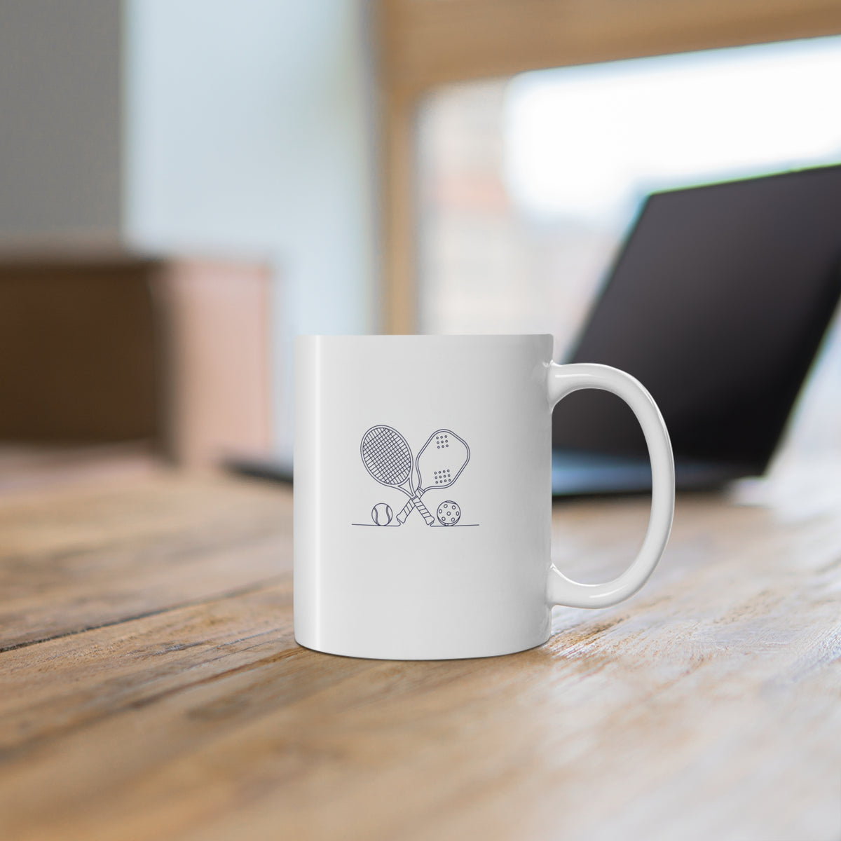 Mug, Racket Sports, King of the Court design, Ceramic, 325ml / 11oz or 440ml / 15oz