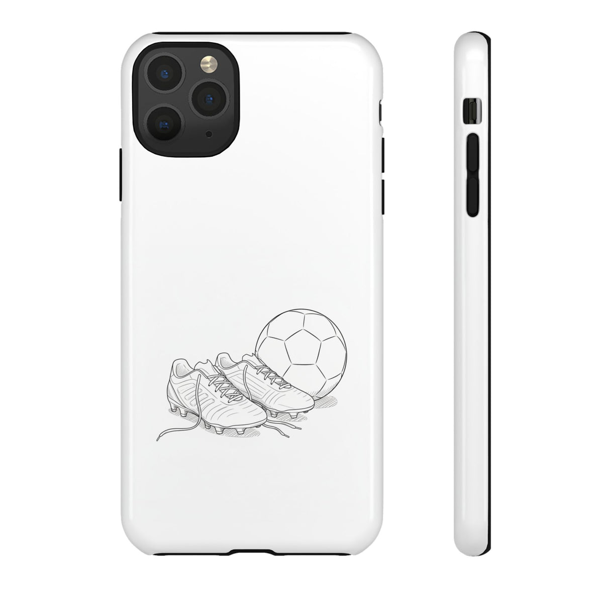 Phone Case, Football Boots & Ball Sketch , Tough Case