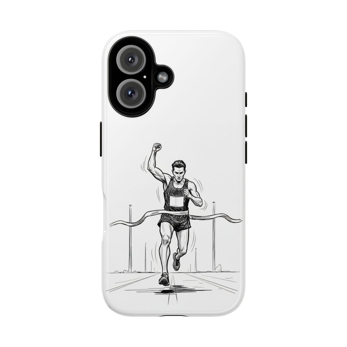 Phone Case, Running, finish line design, Tough Case