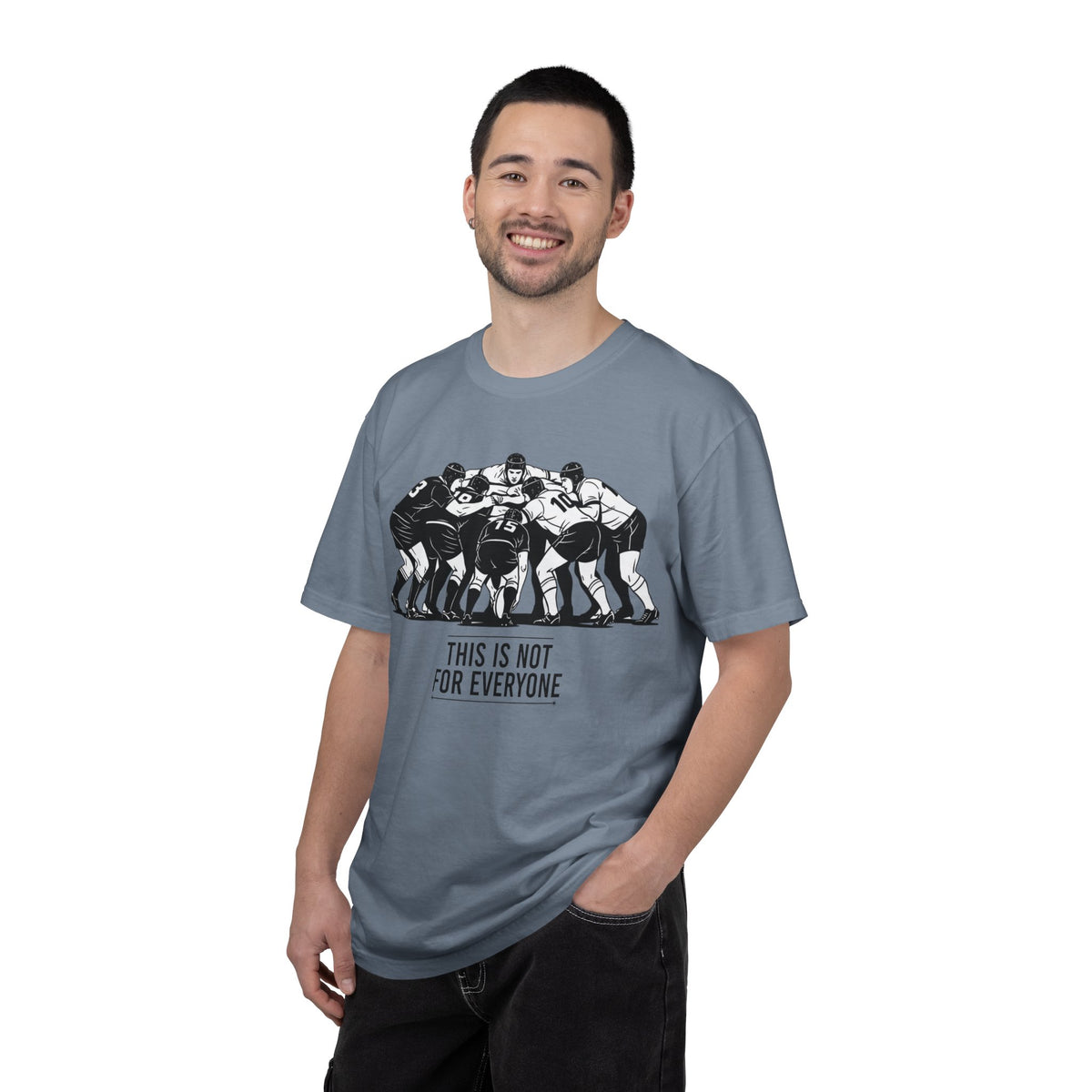 T-Shirt, Rugby Scrum, "This is not for everybody" / "Disciplined Violence" Design, Cotton, Various Colours