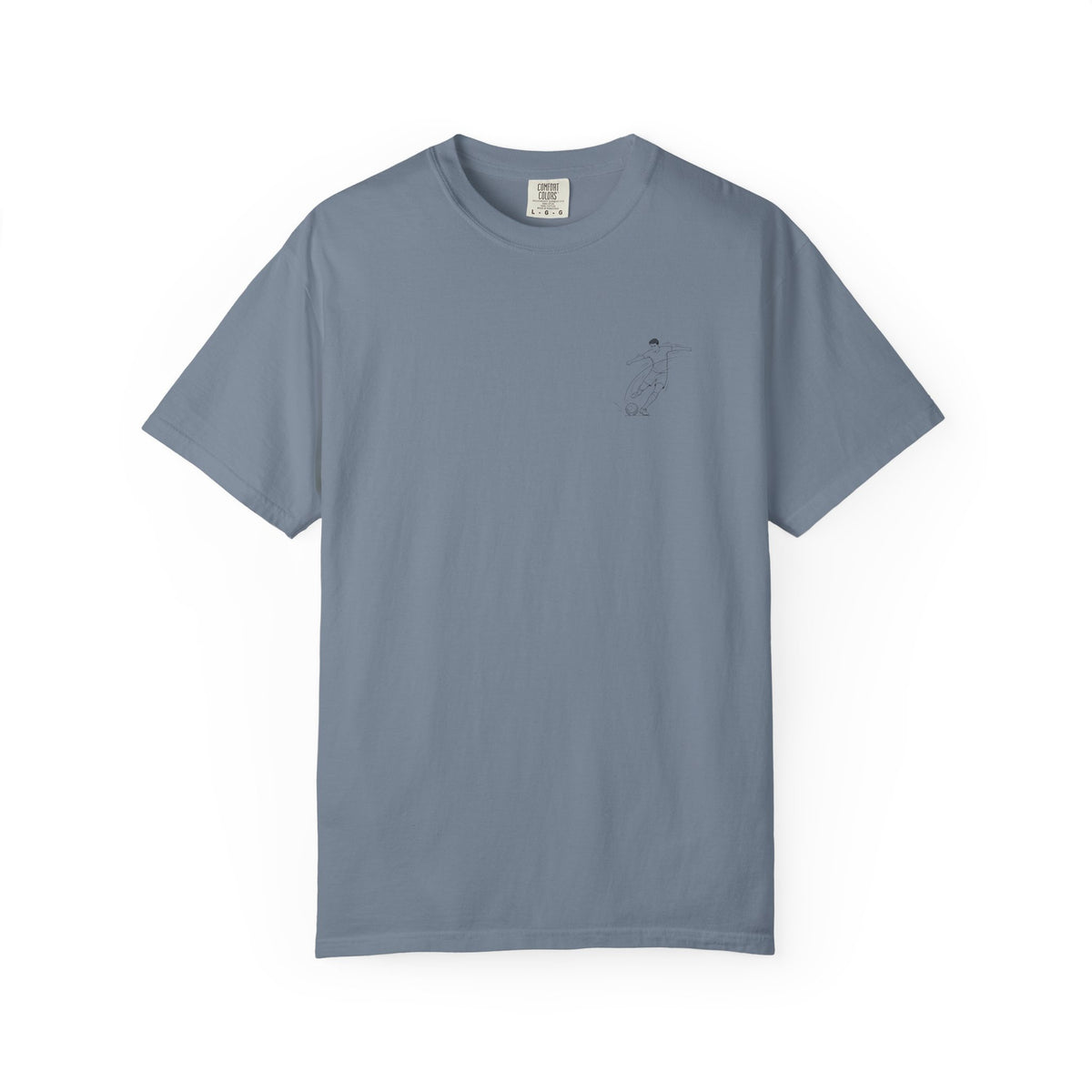 T-Shirt, Football Free Kick Striker Minimalist Sketch design, Cotton, Various Colours