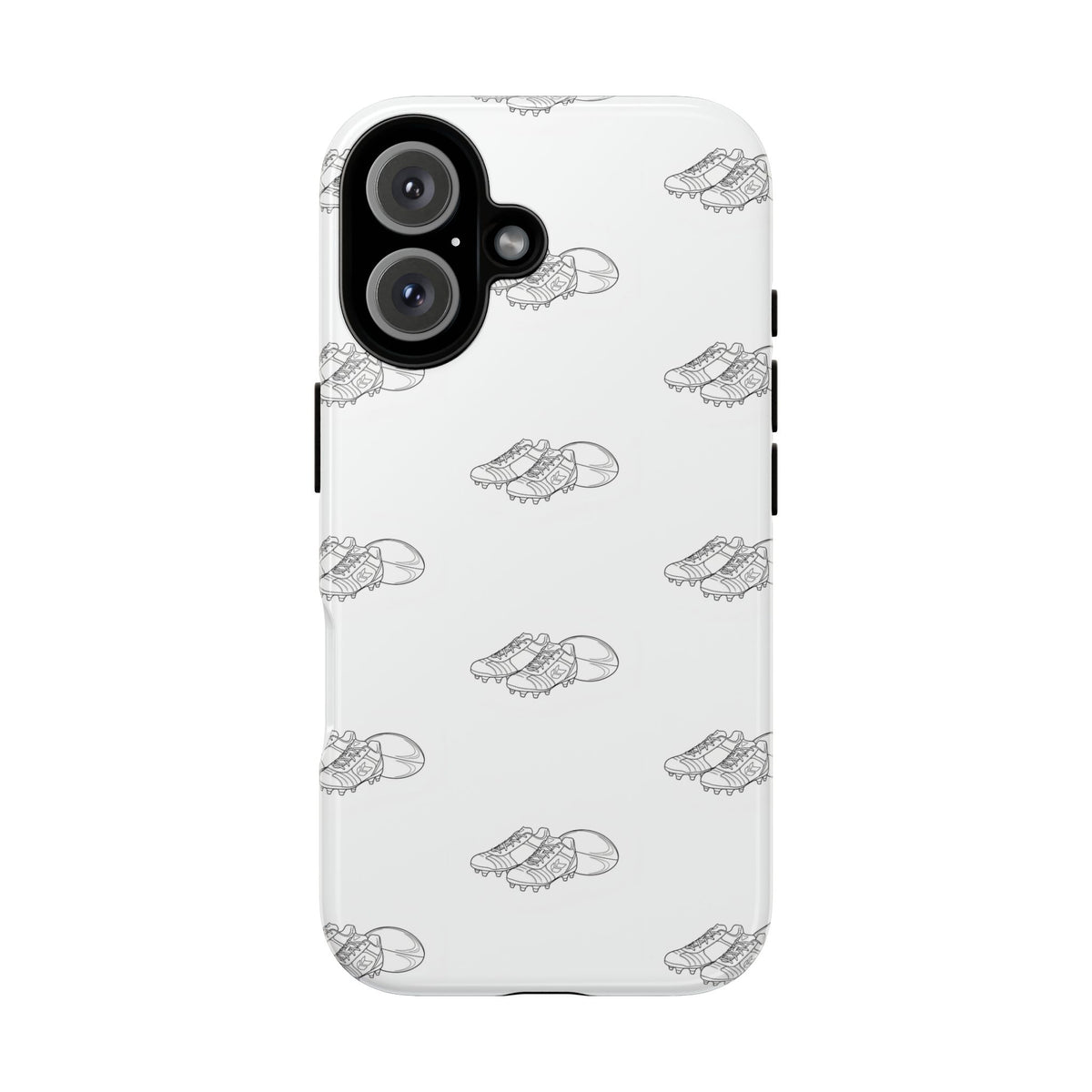 Phone Case Rugby Boots & Ball Repeat Pattern Tough Cases