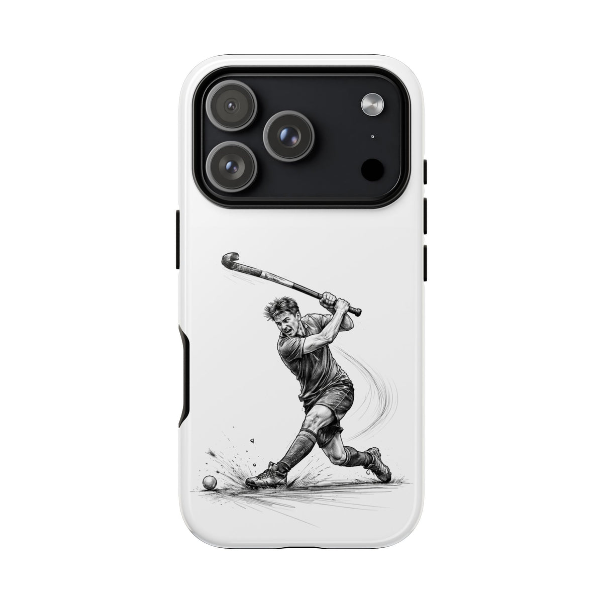 Phone case, Male Hockey Player Tomahawk Sketch,  Tough case