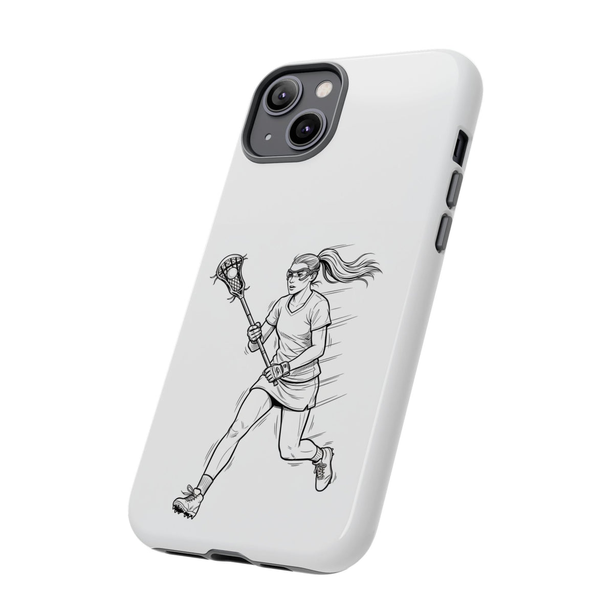 Phone Case, Lacrosse Player Sketch, Tough Case