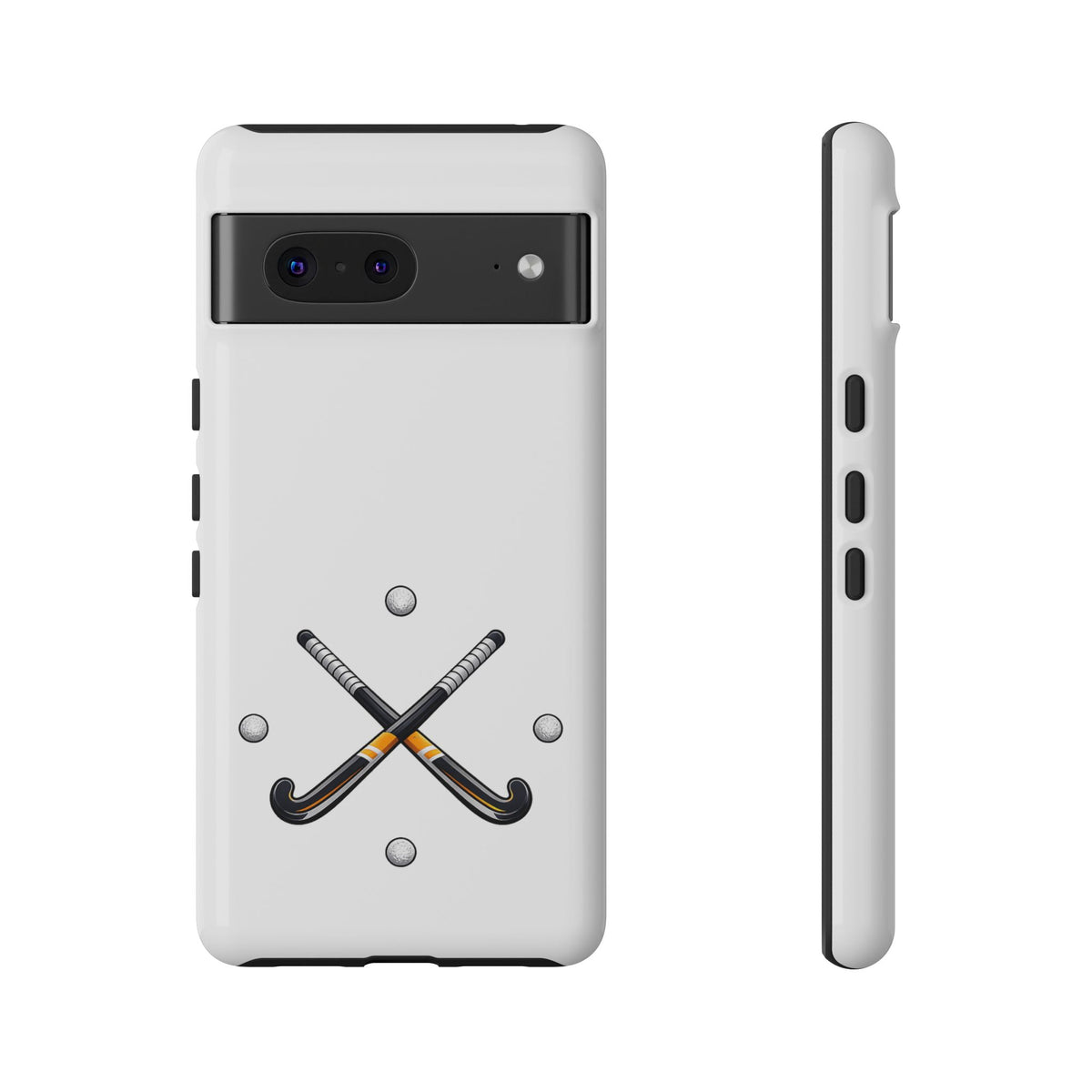Phone Case, Hockey Crossed Sticks & Balls Design, tough Case