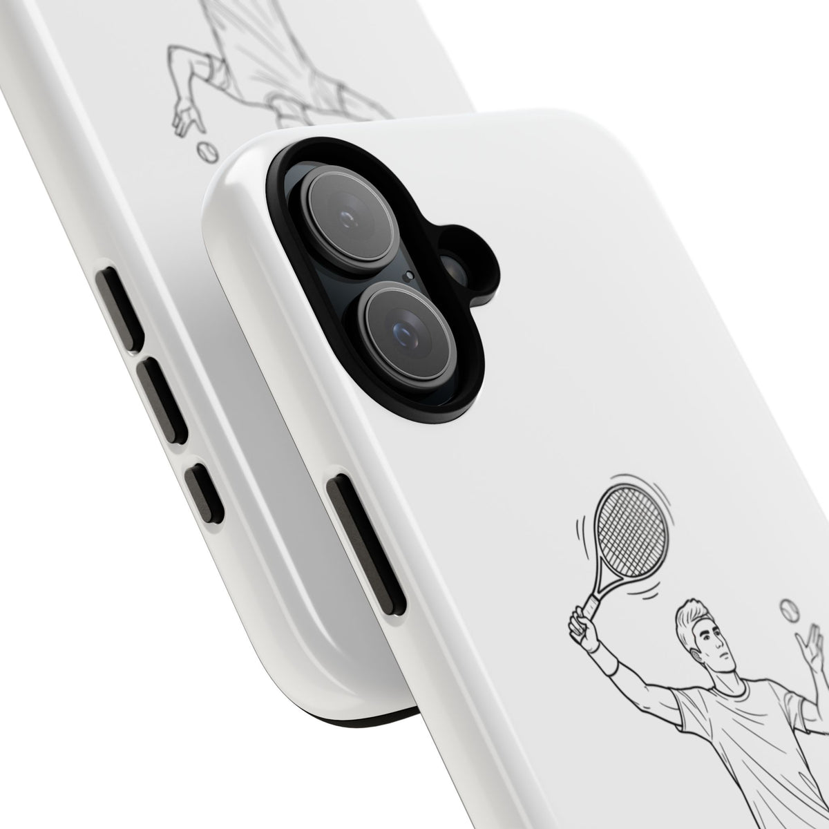 Phone Case, Racket Sports, Tennis Player overhead shot Design, Tough Case