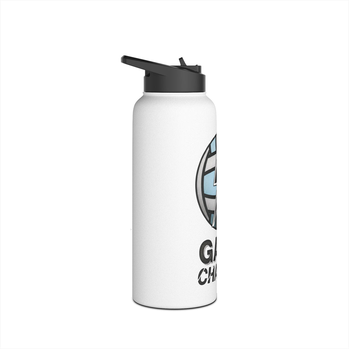 Water Bottle, Netball Graphic "Game Changer" Quote, Stainless Steel