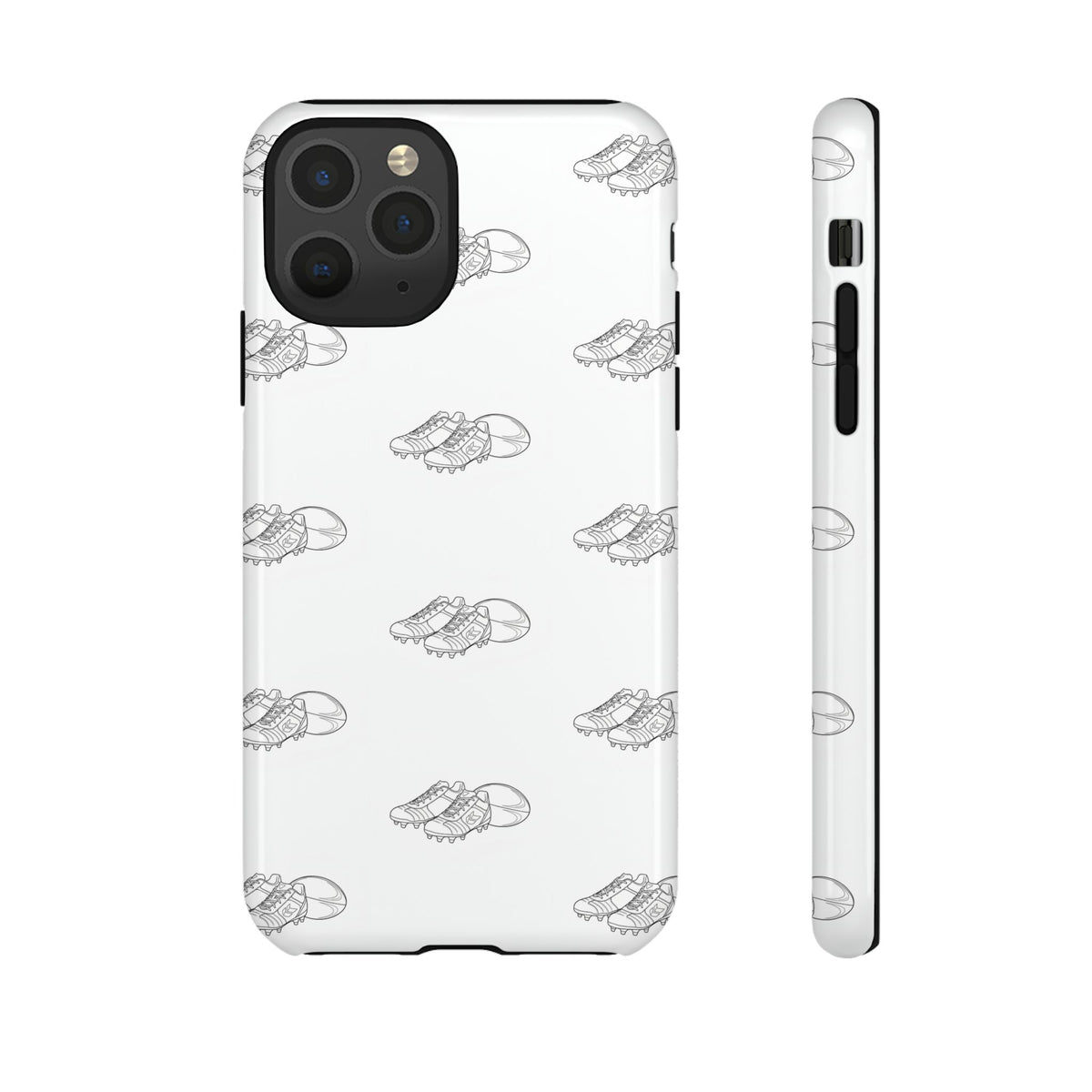 Phone Case Rugby Boots & Ball Repeat Pattern Tough Cases