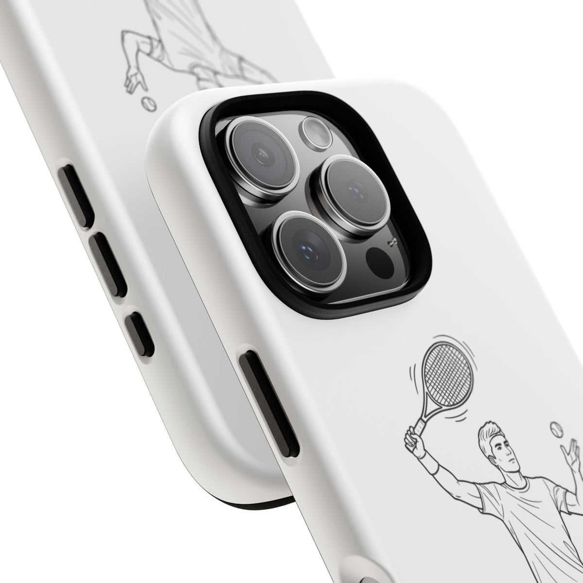 Phone Case, Racket Sports, Tennis Player overhead shot Design, Tough Case