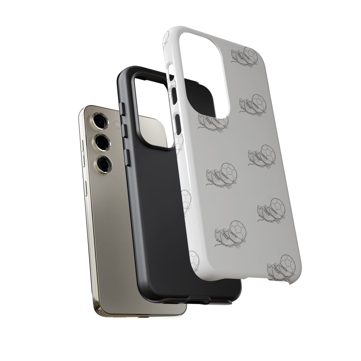 Phone Case, Football Boots & Ball Pattern, Tough Cases — Sports Phone Case