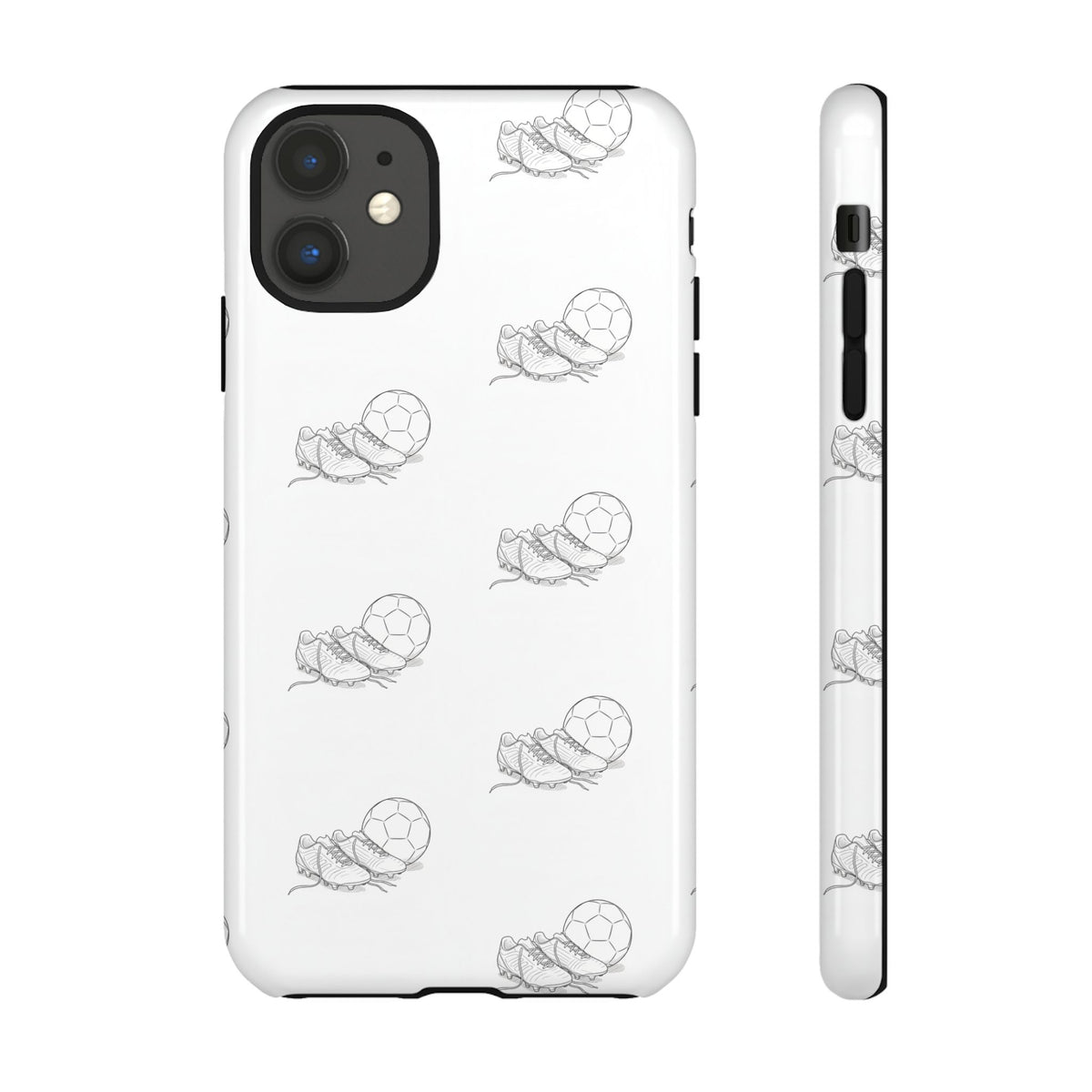 Phone Case, Football Boots & Ball Pattern, Tough Cases — Sports Phone Case