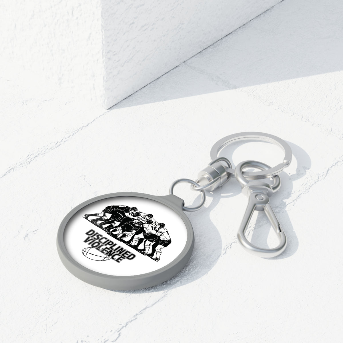 Keyring Bag Tag, Rugby Scrum, Image design