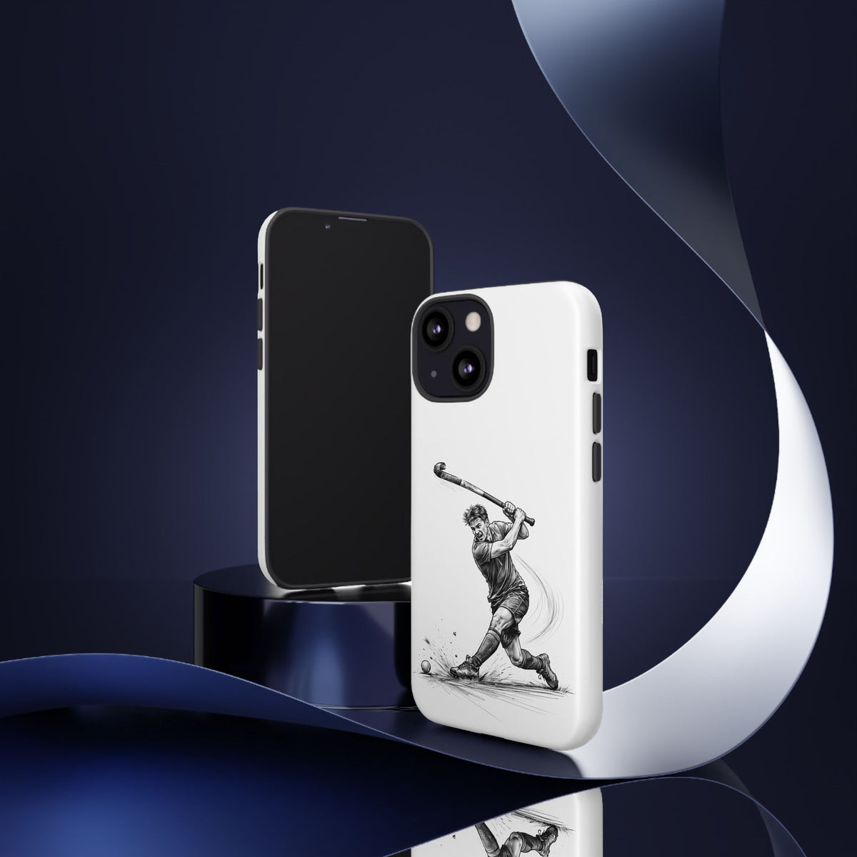 Phone case, Male Hockey Player Tomahawk Sketch,  Tough case