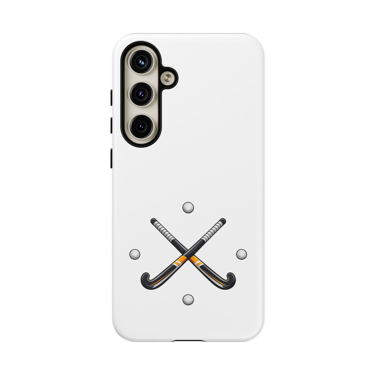 Phone Case, Hockey Crossed Sticks & Balls Design, tough Case
