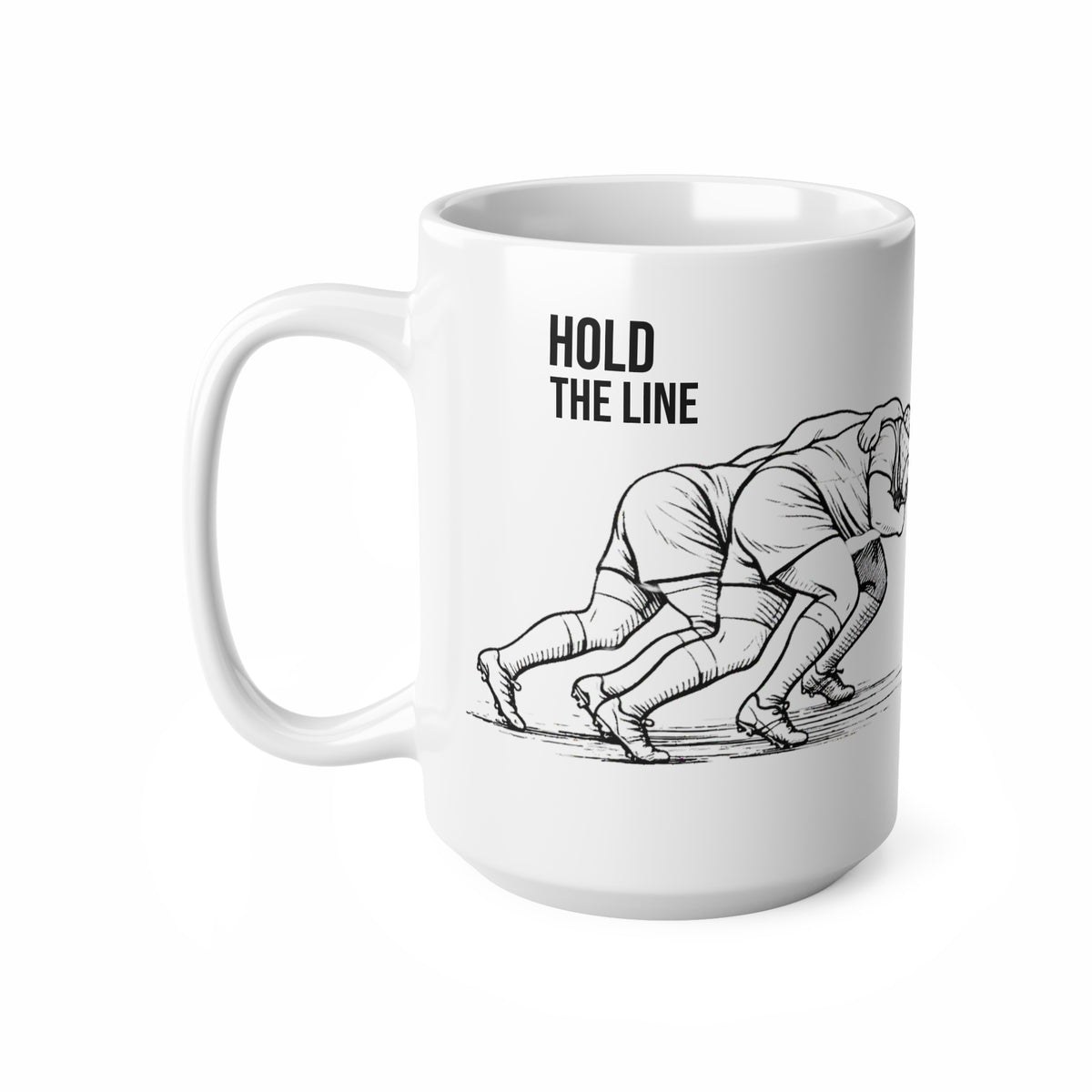 Mug, Rugby Scrum , Hold The Line, Ceramic, 325ml / 11oz or 440ml / 15oz