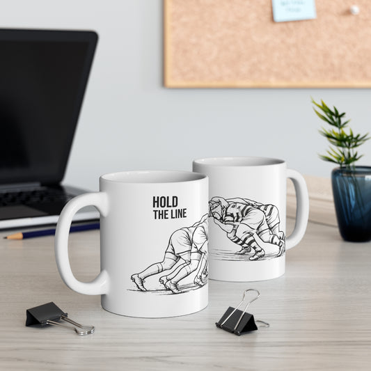 Mug, Rugby Scrum , Hold The Line, Ceramic, 325ml / 11oz or 440ml / 15oz