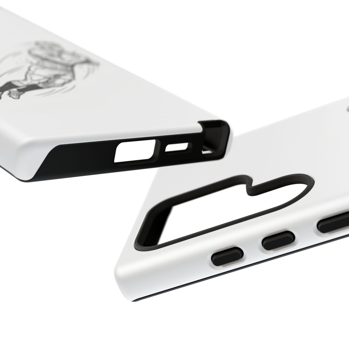 Phone Case, Rugby Try Swan Dive Minimalist Sketch design, Tough Case