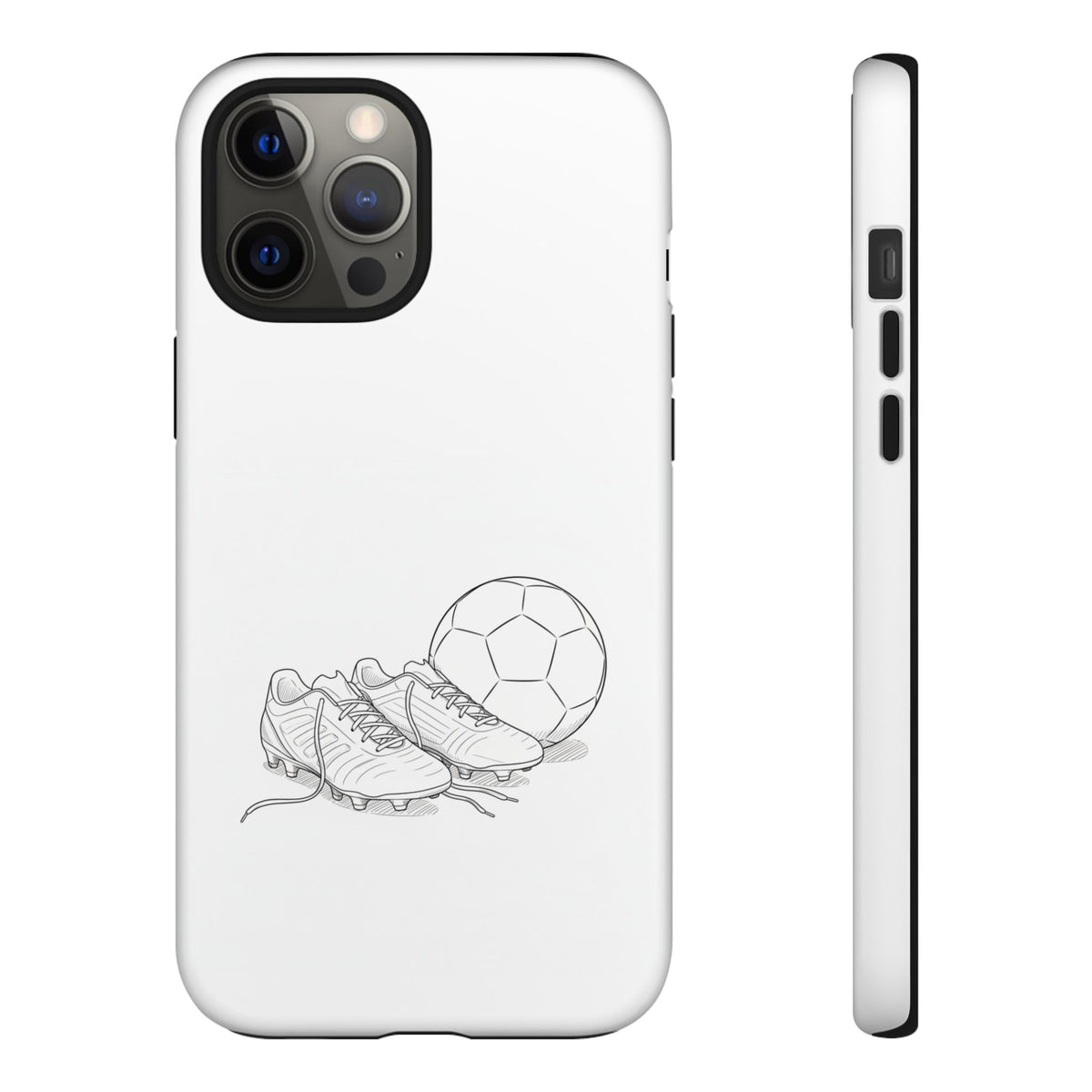 Phone Case, Football Boots & Ball Sketch , Tough Case