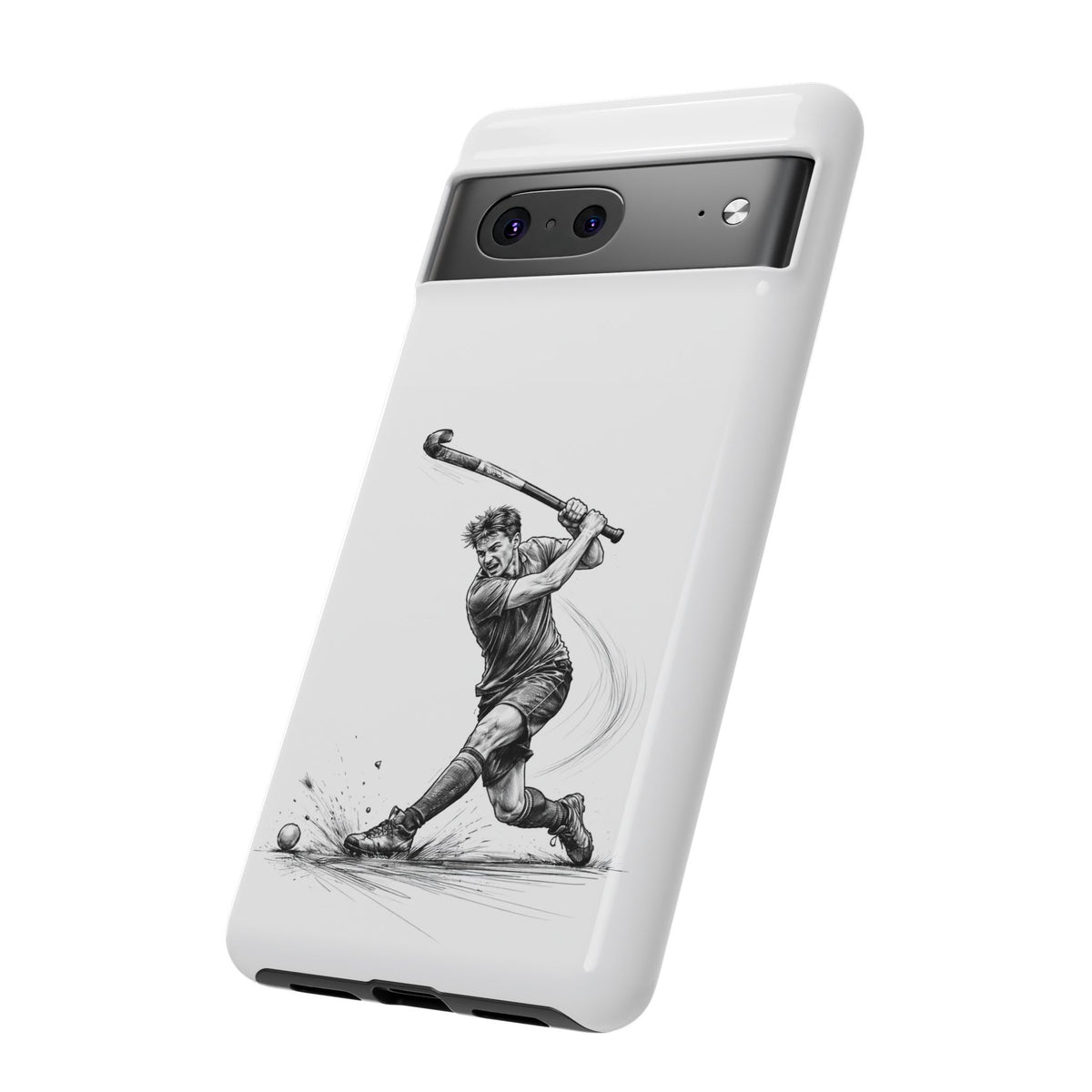 Phone case, Male Hockey Player Tomahawk Sketch,  Tough case