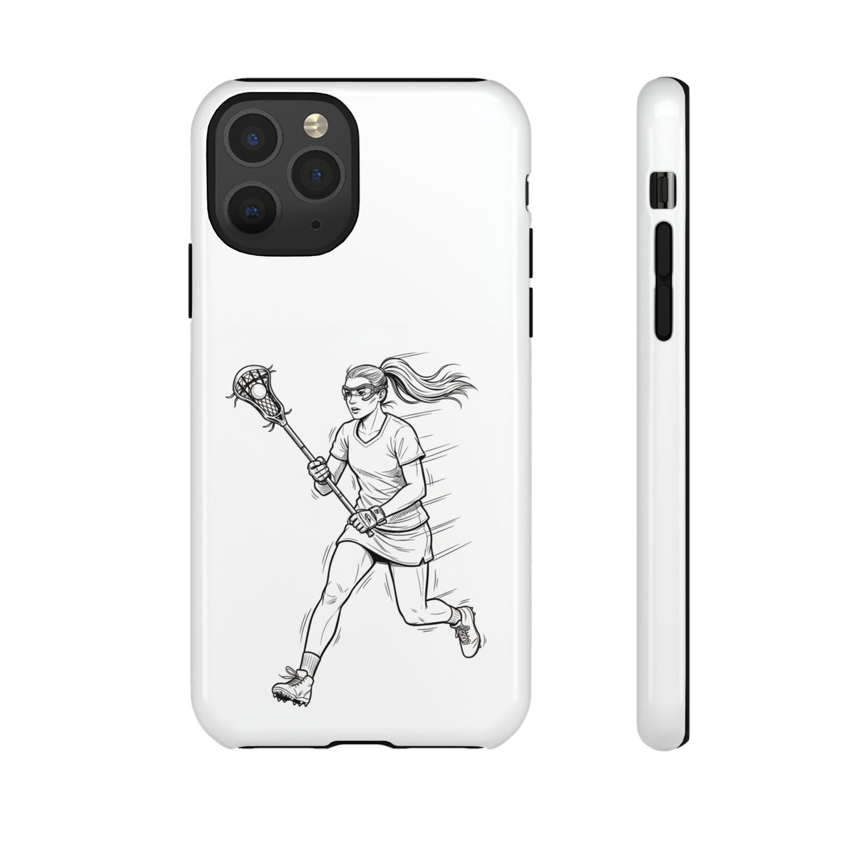 Phone Case, Lacrosse Player Sketch, Tough Case