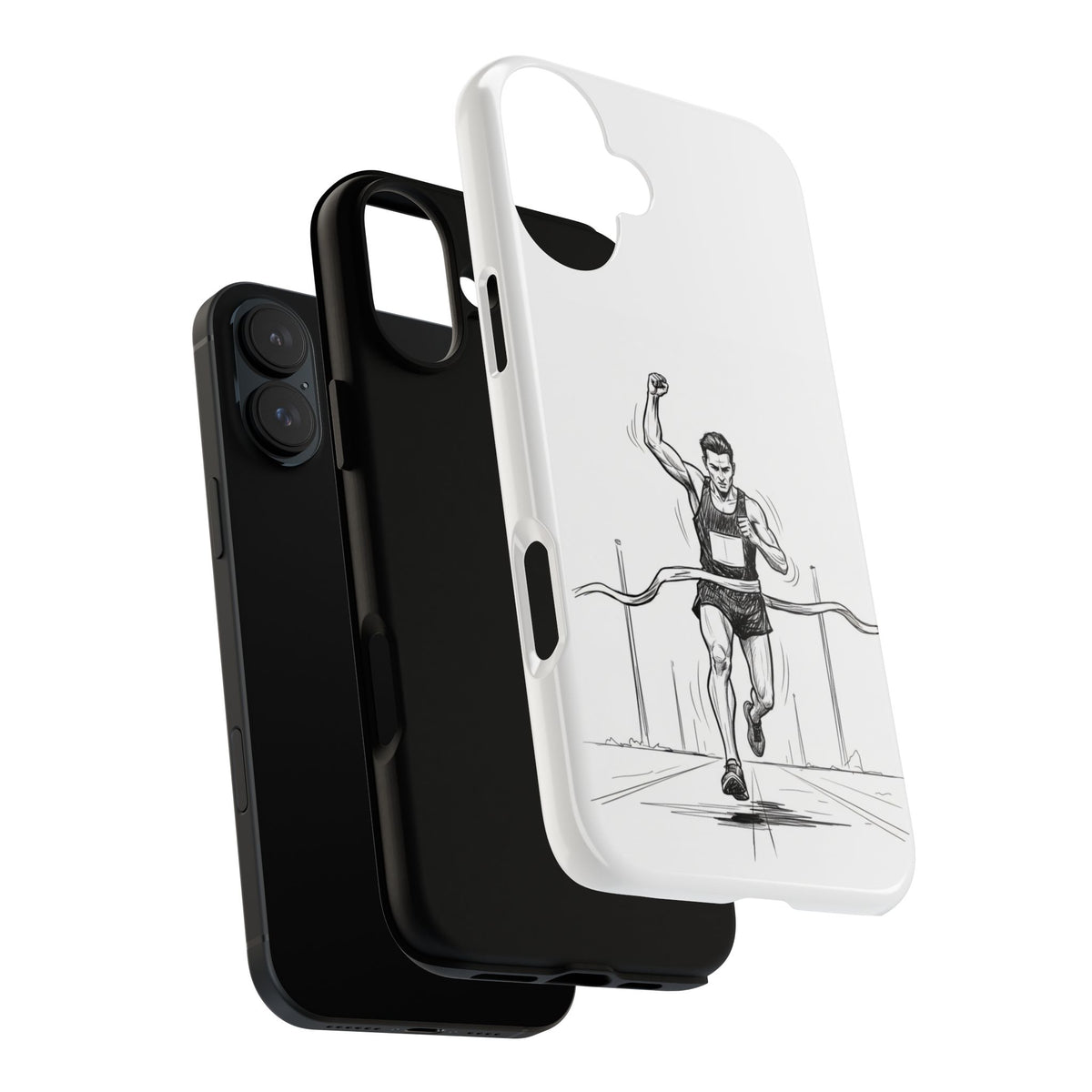 Phone Case, Running, finish line design, Tough Case