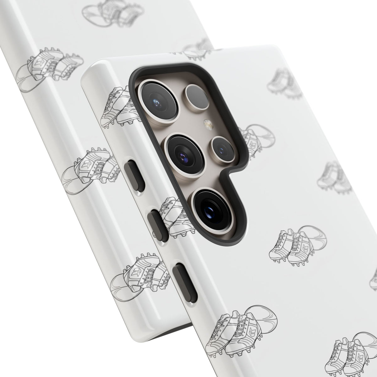 Phone Case Rugby Boots & Ball Repeat Pattern Tough Cases