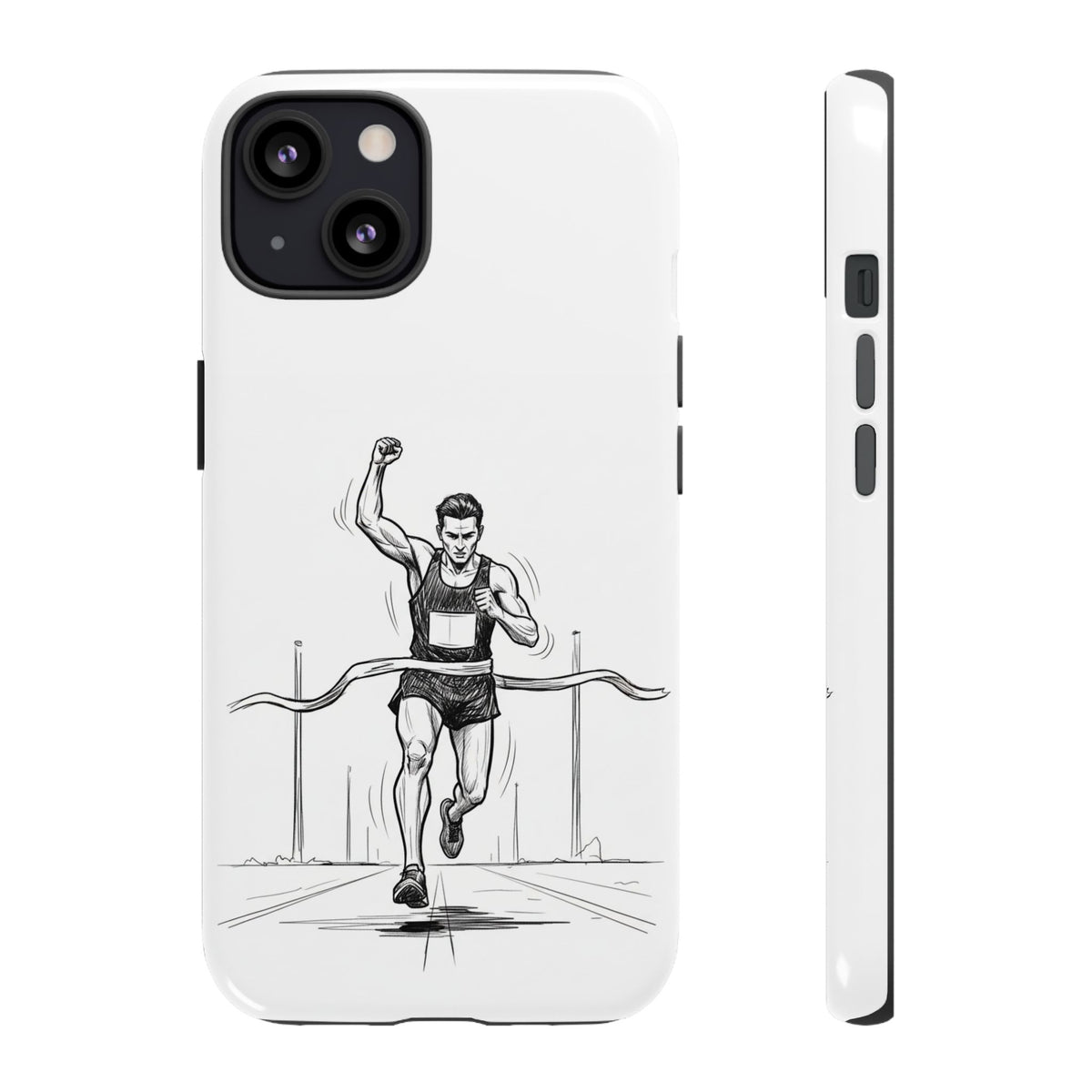Phone Case, Running, finish line design, Tough Case