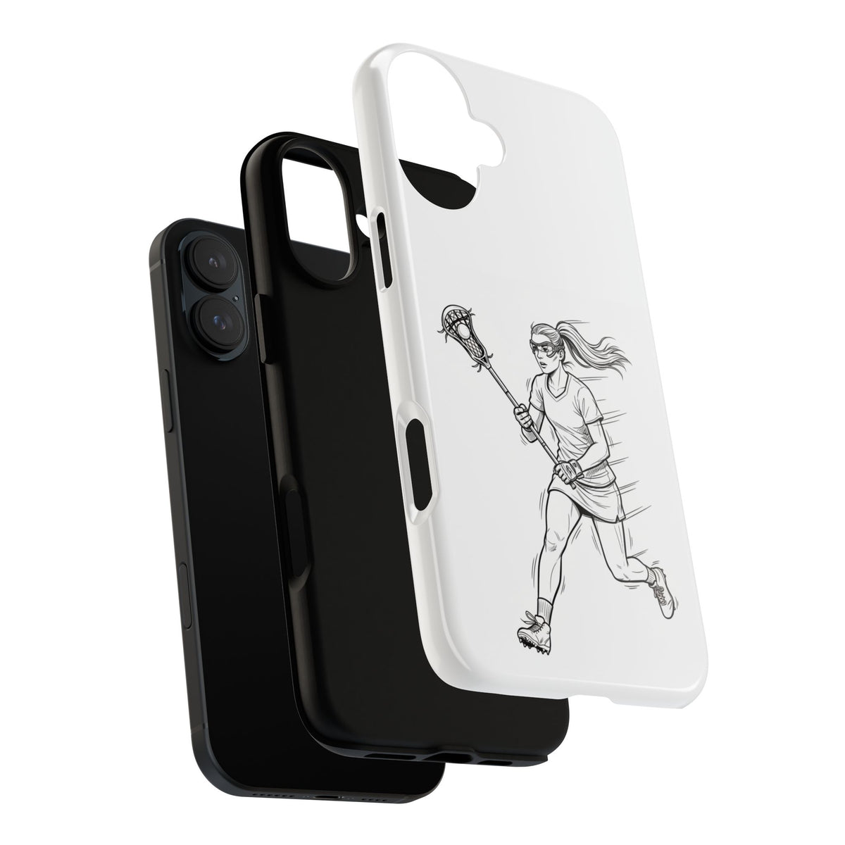 Phone Case, Lacrosse Player Sketch, Tough Case
