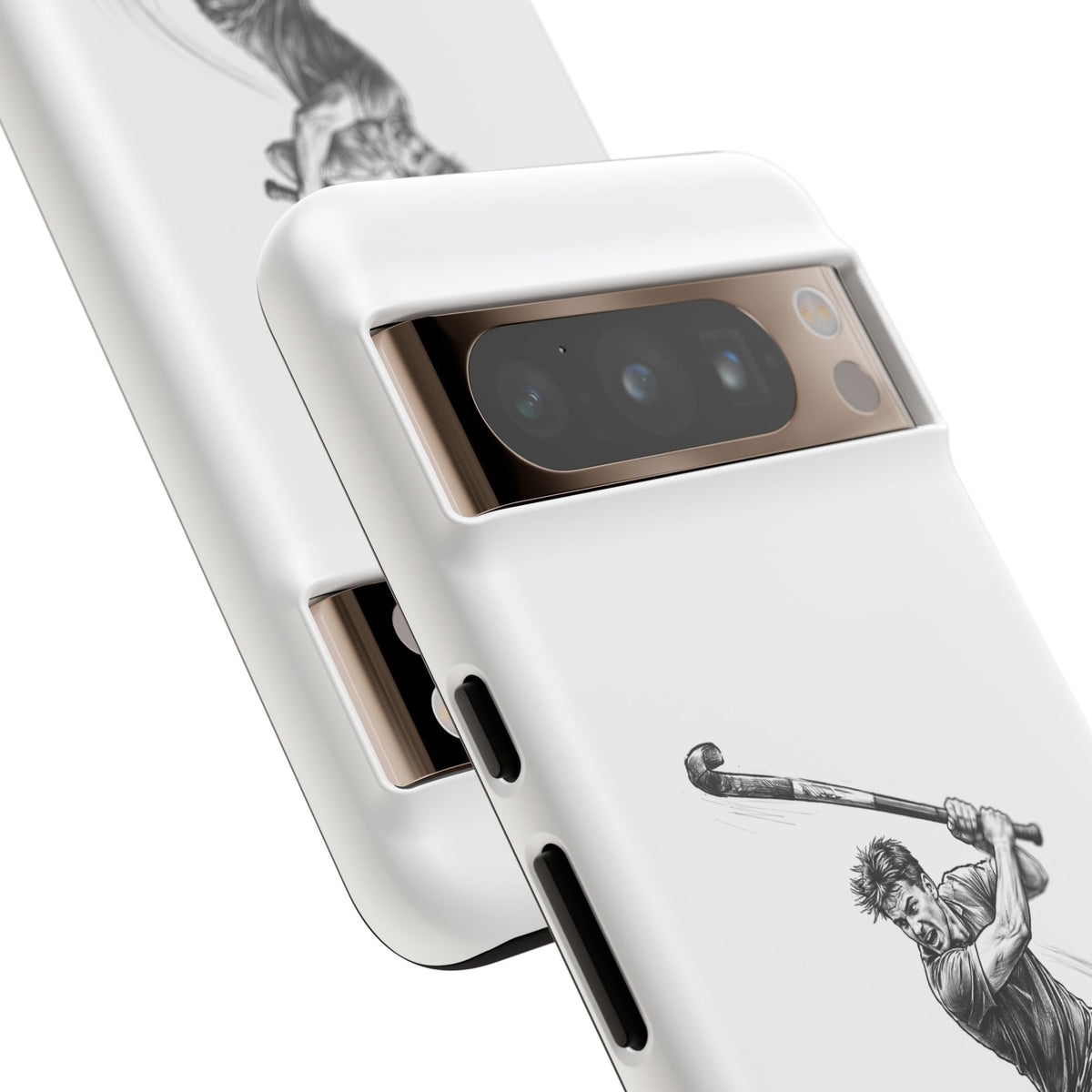 Phone case, Male Hockey Player Tomahawk Sketch,  Tough case
