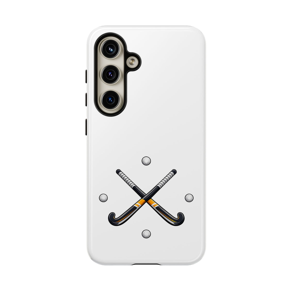 Phone Case, Hockey Crossed Sticks & Balls Design, tough Case