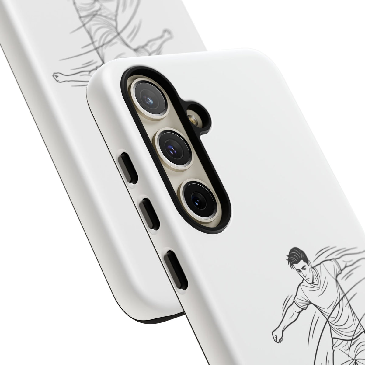 Phone Case, Football Free Kick / Strike Minimalist sketch Design, Tough Case