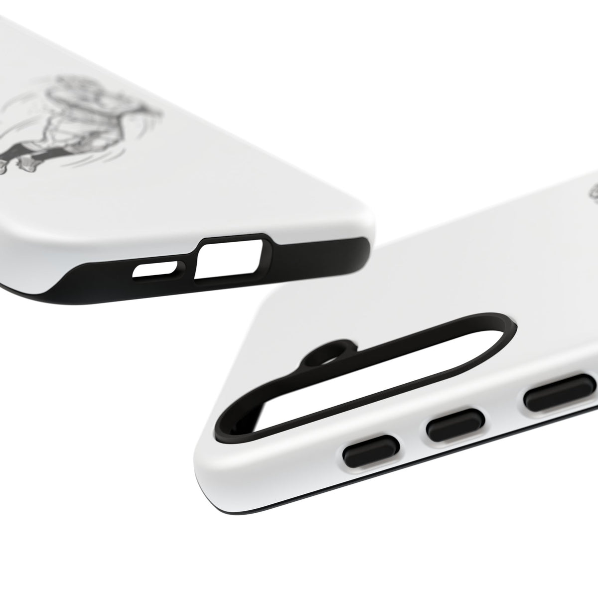 Phone Case, Rugby Try Swan Dive Minimalist Sketch design, Tough Case