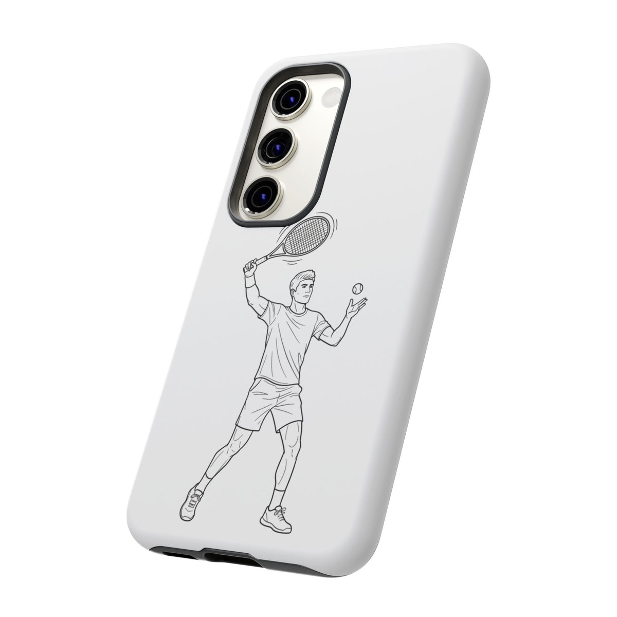Phone Case, Racket Sports, Tennis Player overhead shot Design, Tough Case