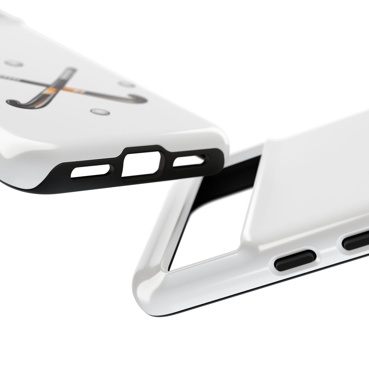 Phone Case, Hockey Crossed Sticks & Balls Design, tough Case